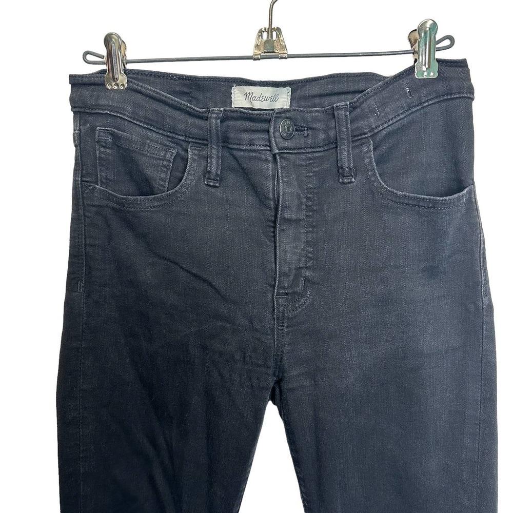 Madewell Mid-rise Jeans Women’s sz. 27 Black Bennet Wash Roadtripper Skinny - Picture 3 of 12